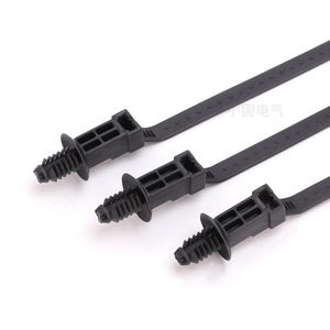 X118 Long Pied <span class=keywords><strong>Sapin</strong></span> Tête Zip Tie 6.4*190mm Arbre De Noël Type Câble Attache pour Trou Diamètre 6.4-7.1mm Épaisseur De La Plaque 0.5-6mm - Product Image 1