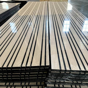 Eco-friendly Environmental Grade E0 MDF 100% Polyester Fiber Slats Akupanel Sound Proof Wall Panels 3D <b>Model</b> Design for Office - Product Image 3