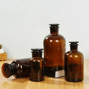 Frasco de vidro de borosilicato neutro transparente pequeno e médio frasco de vidro desejando garrafa de óleo essencial