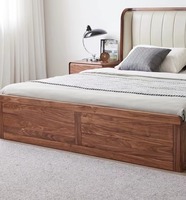 Meubles de chambre à coucher en bois lits doubles modernes personnalisés professionnels