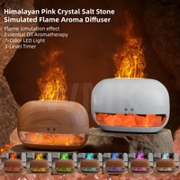 Diffuseur d'arômes à flamme réaliste, effet bois, moderne, nouveau modèle 2026, humidificateur diffuseur à flammes de cristal de l'Himalaya, vente en gros