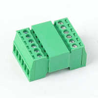 Connecteur de bornier femelle vert 15EDGRK-2.54mm PA66 8A 300V 2-24 pôles pour connexions de fils PCB RS