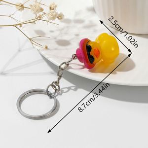 Trendy Creative Cute Little Yellow Duck Resin With <b>Hat</b> Bag Pendant & Mini Car Accessory Blind <b>Box</b> Keychain - Product Image 3