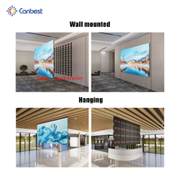 Écran LED d'intérieur Canbest Fiw Gob P1.54 1.8mm 2.5mm, mur vidéo 640x480mm, connexion rigide, armoire d'affichage LED 3840Hz pour église