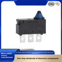 ZEING EAR G605 Interrupteur WEIPENG HK-04G SPDT 3A 125V/250V Mini Micro-interrupteur en plastique avec 2 bornes à broches longues pour usage industriel