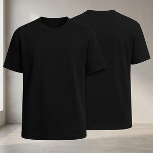 Camiseta Negra para Hombre, Estilo Vintage, 100% Algodón, Tejido de Punto, Patrón de Letras, Logotipo Principal, Marca con Letras, Cuello Redondo, Corte Regular, Manga Corta - Product Image 3