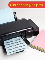 Papier couleur A4 pour impression recto-verso, 500 feuilles par paquet, 70g/80g, couleurs mélangées, papier à encre blanche, emballage en boîte pour étudiants et enfants