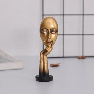 Statuette de visage en résine personnalisable pour femmes, statue personnalisée en 3D, méditation humain, nouveau cadeau artisanal minimaliste, décoration de maison, vente en gros, - Product Image 4