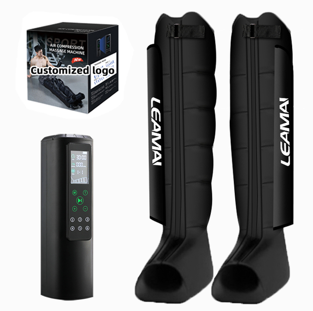 LEAMAI Medical Grade Recovery Boots Pump Air Compression Leg Recovery System 6 Chamber Pressotherapy Leg Massager 60-270 MmHg