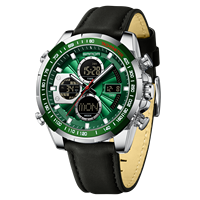 Montre électronique multifonctionnelle Sanda 5105 pour homme, étanche, avec veilleuse, bracelet en cuir, chronomètre et calendrier, idéale pour étudiants et activités de plein air, modèle de luxe