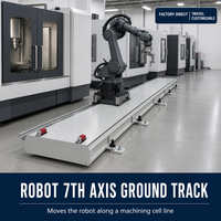 Moteur de rail de sol à 7 axes pour robot, roulement pour machine de soudage, rail en acier, pieds de nivellement robustes réglables sur mesure