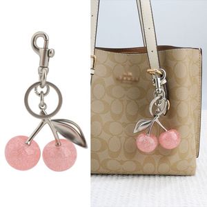 Nouveau porte-clés cerise rose, pendentif de sac, bijou de sac pour femme, magnifique porte-clés de voiture, porte-clés cerise 3D en cristal - Product Image 4