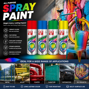<span class=keywords><strong>Pintura</strong></span> en Aerosol Personalizada de Marca Privada, Multicolor, Impermeable, en Envases de Plástico Cromado, Metal y Madera - Product Image 3