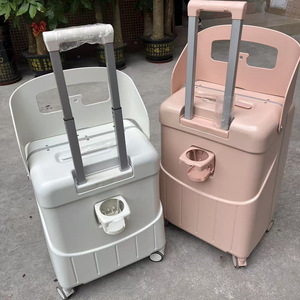 24 pollici impermeabile PC 4 Spinner ruote bagaglio bambini passeggio passeggino valigia rosa con serratura TSA essenziale per i viaggi dei bambini - Product Image 6