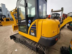 Excavatrice sur chenilles Komatsu PC56 de 5 tonnes avec godet de 0,2 m³ de capacité, machine de terrassement compacte hydraulique d'occasion - Product Image 1