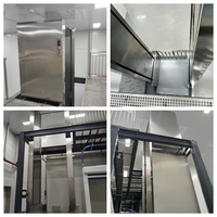 Monte-charge hydraulique vertical en acier inoxydable pour salle blanche, élévateur de marchandises pour atelier de semi-conducteurs, certifié CE