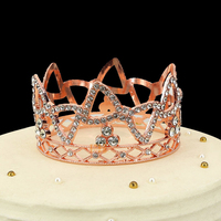 Kristall Perle Tiara Gold Prinzessin Bogenknoten Krone Kuchen Oberteil für Hochzeit und Geburtstag Party Dekorationen