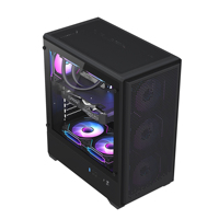Caja de Ordenador para Juegos Meway Full Tower OEM de Fábrica, Chasis de Vidrio Templado E-ATX, Refrigeración por Agua de 360 mm, 7 Ventiladores en Stock