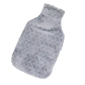 Warm Water Bottle Bag Hot Water Bottle Multi Colour Fleece Cover OEM Rubber Water Bag Therapy Recovery Body Warming