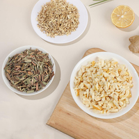Thé au citron et au gingembre 100% naturel, herbes saines, feuilles entières aromatisées, options d'emballage variées : sachet, vrac, boîte, tasse, emballage sous vide, bouteille
