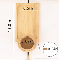 Nouveau plateau de rangement pour canapé en bambou, design européen, forme ovale, facile à nettoyer, pour salon, plateau à collation et petit-déjeuner, plateau de rangement pour fruits et espaces vides sur canapé