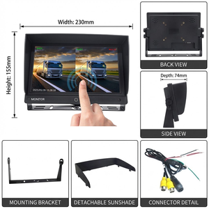 Melia - Monitor DVR con Pantalla Táctil Digital de 9 Pulgadas y 1080P, Cámara de Reversa AHD, Sistema de Grabación en Bucle para Pulverizador Autopropulsado - Product Image 3
