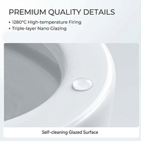 Bidet en céramique à poser au sol, design minimaliste sans rebord, articles sanitaires, pour hôtels et appartements, approvisionnement en gros, OEM ODM