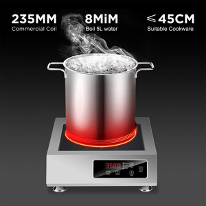 Table de cuisson à <span class=keywords><strong>induction</strong></span> haute puissance 3500W, 220V, 10 niveaux de contrôle, en acier inoxydable, <span class=keywords><strong>plaque</strong></span> simple, pour restaurant commercial - Product Image 3