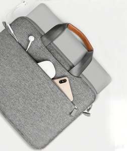 Bolso de Mano para Portátil de Negocios de 15.6 Pulgadas, Impermeable, de Poliéster, Cuero, Espuma y Forro de Terciopelo, con Correa para el Hombro, para Portátiles de 15 Pulgadas - Product Image 3