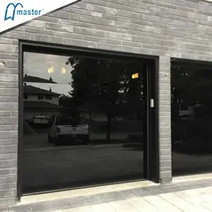 大师井CE认可的商用铝合金外部磨砂玻璃现代截面玻璃车库门