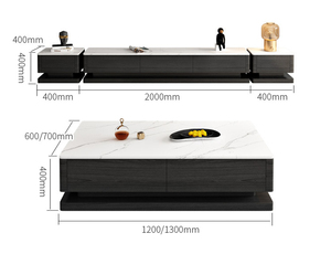 Meuble TV le plus récent et design luxueux, meubles de salon, tables TV en bois, armoires de maison, consoles avec table basse - Product Image 3