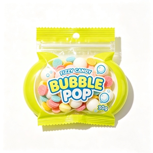 Sachets thermoscellables personnalisés en PE recyclable avec fenêtre transparente, à trois soudures latérales, pour sucre cristallisé, cacahuètes, croustilles et lait - Vente en gros - Product Image 2