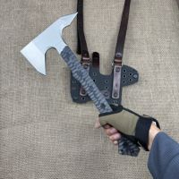 Miller Bros AXE Survival Tactical Outdoor Hatchet G10 Handle 14c28n blade Multi-Tool Axe avec tête en acier pour la chasse et la coupe