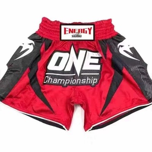 Shorts de <span class=keywords><strong>Muay</strong></span> <span class=keywords><strong>Thai</strong></span> para Hombre y <span class=keywords><strong>Mujer</strong></span> <span class=keywords><strong>Pantalones</strong></span> de Entrenamiento Deportivo Sanda con Logotipo Frontal para Uniformes de Boxeo Shorts de MMA - Product Image 6