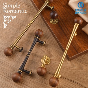 JAYHOO French Style Antique Bronze Cabinet <b>Handles</b> Walnut Wood Bar <b>Pulls</b> Drawer Wardrobe <b>Door</b> Hardware - Product Image 1