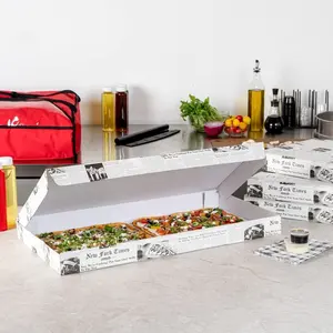 Gran oferta Detroit cartón media caja de Pizza embalaje 6 9 12 16 18 pulgadas triángulo Mini caja de Pizza térmica multicapa reciclable