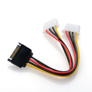 Câble <span class=keywords><strong>Adaptateur</strong></span> d'<span class=keywords><strong>alimentation</strong></span> <span class=keywords><strong>SATA</strong></span> 15 Broches Mâle à Double <span class=keywords><strong>Molex</strong></span> 4 Broches IDE HDD <span class=keywords><strong>sata</strong></span> <span class=keywords><strong>Femelle</strong></span> ide câble répartiteur de puissance - Product Image 2