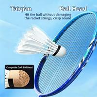 Volants de badminton en plumes de canard haute vitesse, balles de badminton professionnelles pour l'entraînement et la compétition, volants durables à vol stable
