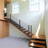 Rampe d'escalier en bois à prix compétitif, main courante, escalier en plexiglas le plus vendu, escalier autoportant