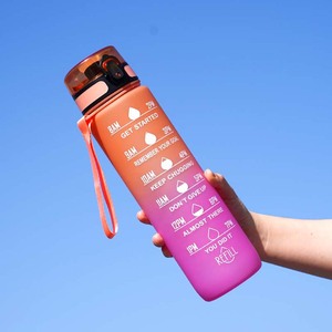 Botellas de Agua de Plástico Rígido de 1000 ml con Marcador de Tiempo y Frases Motivacionales para Gimnasio y Uso al Aire Libre, Gran Venta - Product Image 5