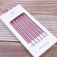 Gold Silber Happy Birthday Champagner Roségold Design Stabförmige Dekoration Preise Wachs-Kuchenkerze Geburtstagsparty