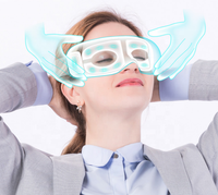 Masseur oculaire et facial intelligent 6D à vibration électrique, thérapie chauffante, pression d'air et musique, vente en gros