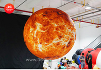 Ballons gonflables scellés de planète Mars en tissu PVC, ballons gonflables de planète Mars en tissu PVC de conception personnalisée
