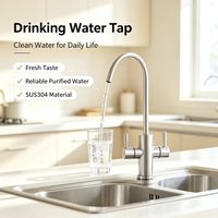 Fabricant de robinets de purificateur d'eau RO antibactériens à noyau en cuivre en acier inoxydable SUS304 de qualité supérieure