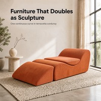 Canapé modulaire sectionnel de luxe OEM/ODM en forme de L, compressé sous vide, sans structure, livré en boîte, idéal pour le yoga