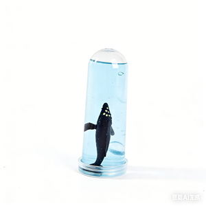 Short Test Tube Jar Ocean Series <b>Slime</b> with Marine Animal Accessories (6 Jars in PVC Box for Children - Product Image 4