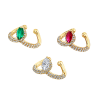 Boucle d'oreille Gemnel en argent 925, style bohème, avec diamants CZ, pierre naturelle marquise, bijoux