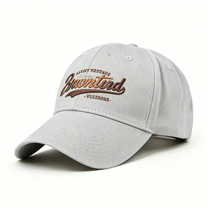 Gorra de Béisbol Gris Claro de Estilo Vintage con Logotipo Bordado Personalizado, Unisex, para Uso Diario Informal - Product Image 2