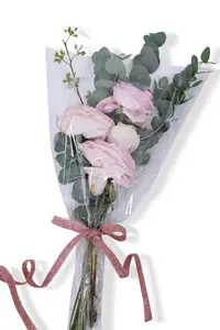 Compostable Transparent Opp Single Rose Nouquets <strong>Flower</strong> <strong>Sleeves</strong> Packaging - Product Image 5
