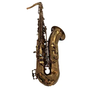 Black oil color surface finished new style design gold lacquer tenor saxophone